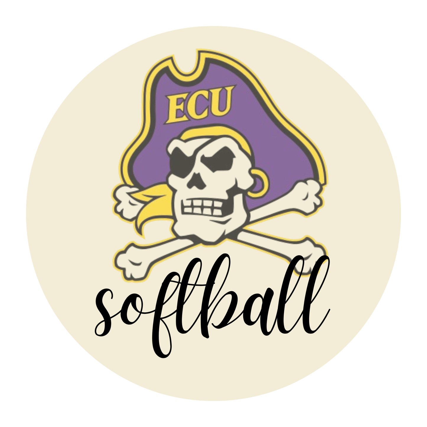 ECU Pirate Softball Button