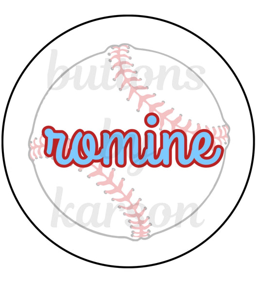 Flat Baseball Last Name Design