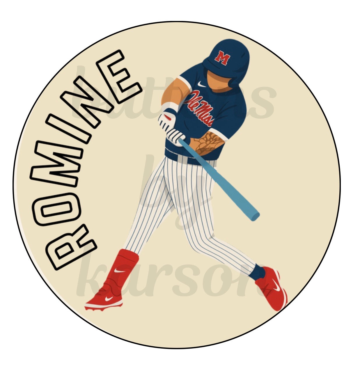 Player with Block Letters Design