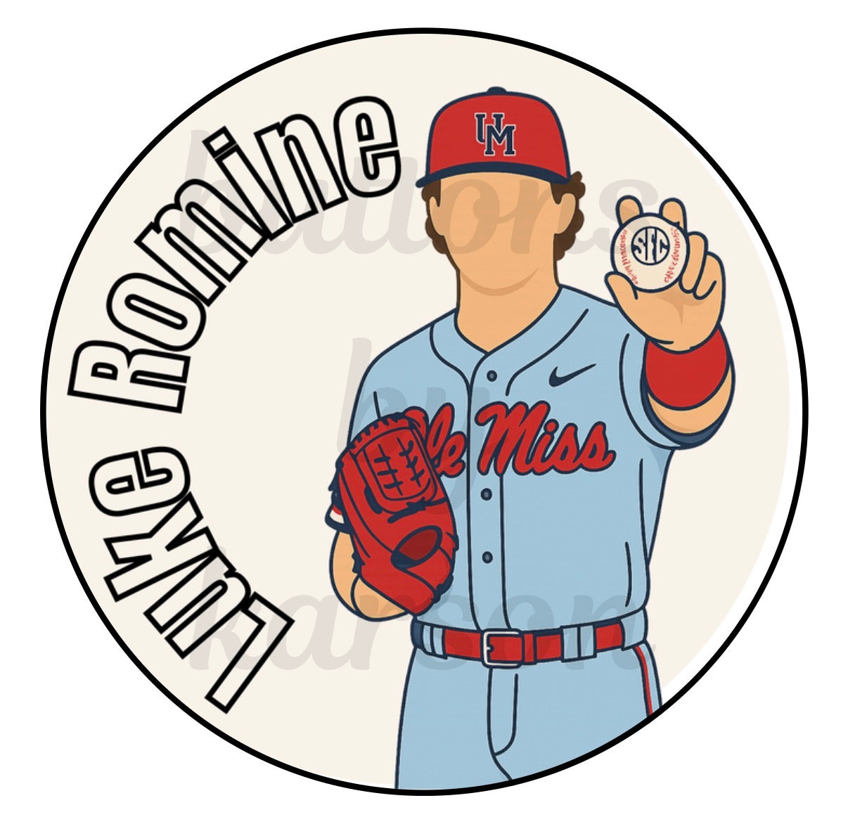 Player with Side Full Name Design