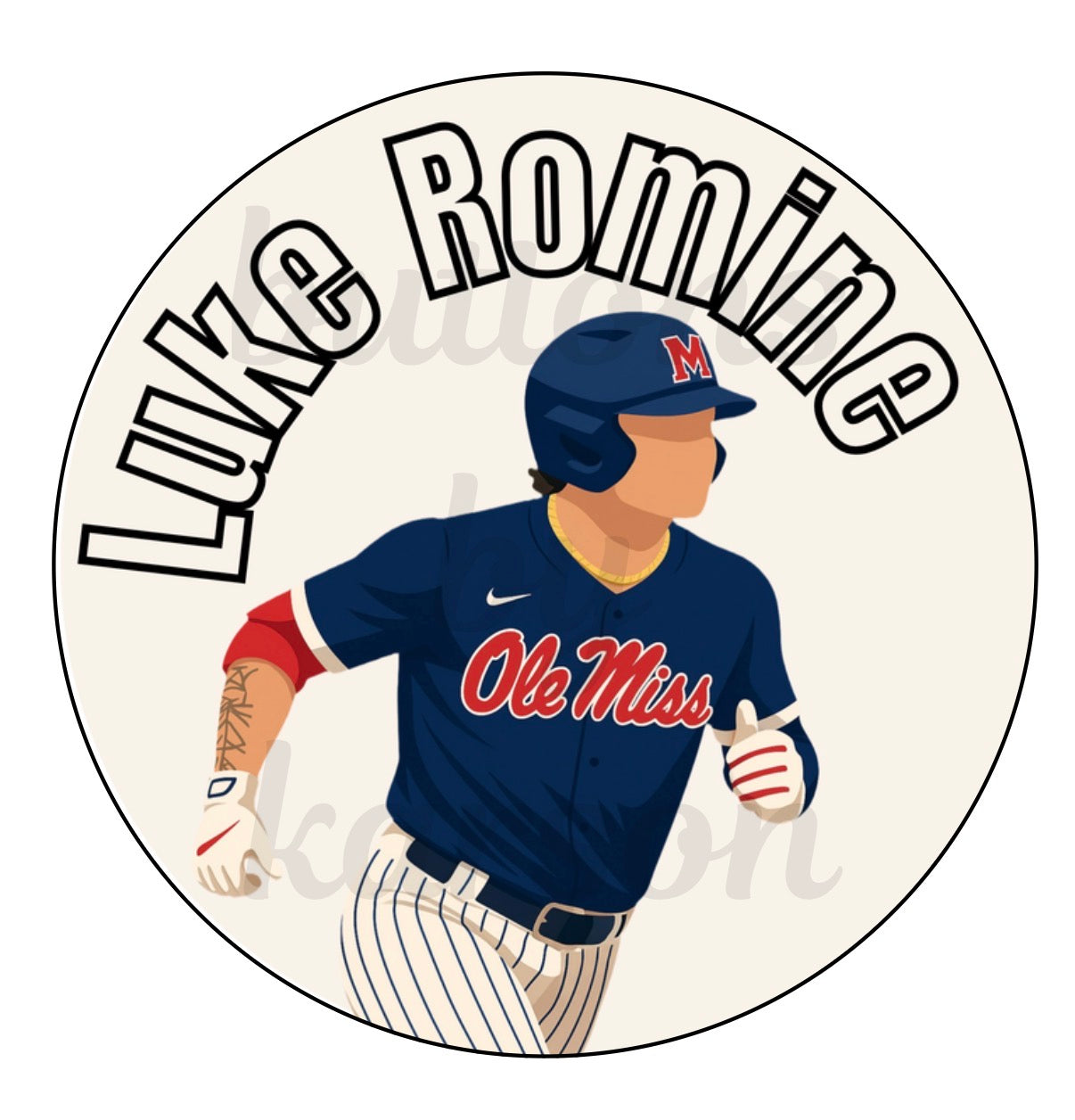 Player with Top Full Name Design