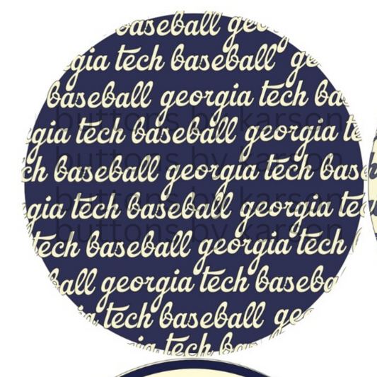 GT Baseball Button