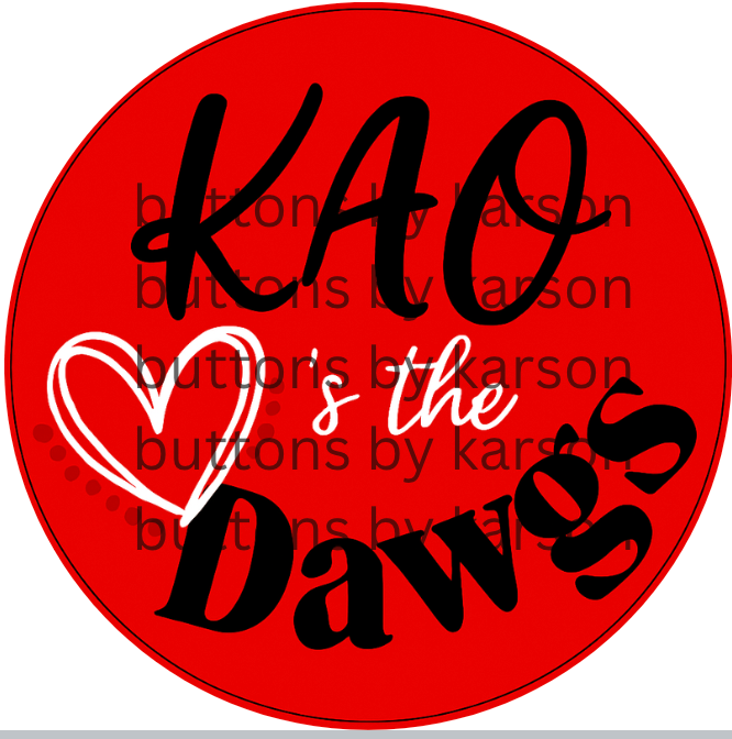 Sorority/Sport Custom Buttons