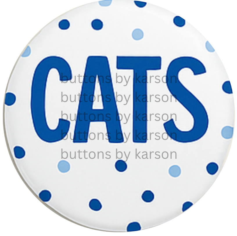 Cats Polka Dot Button