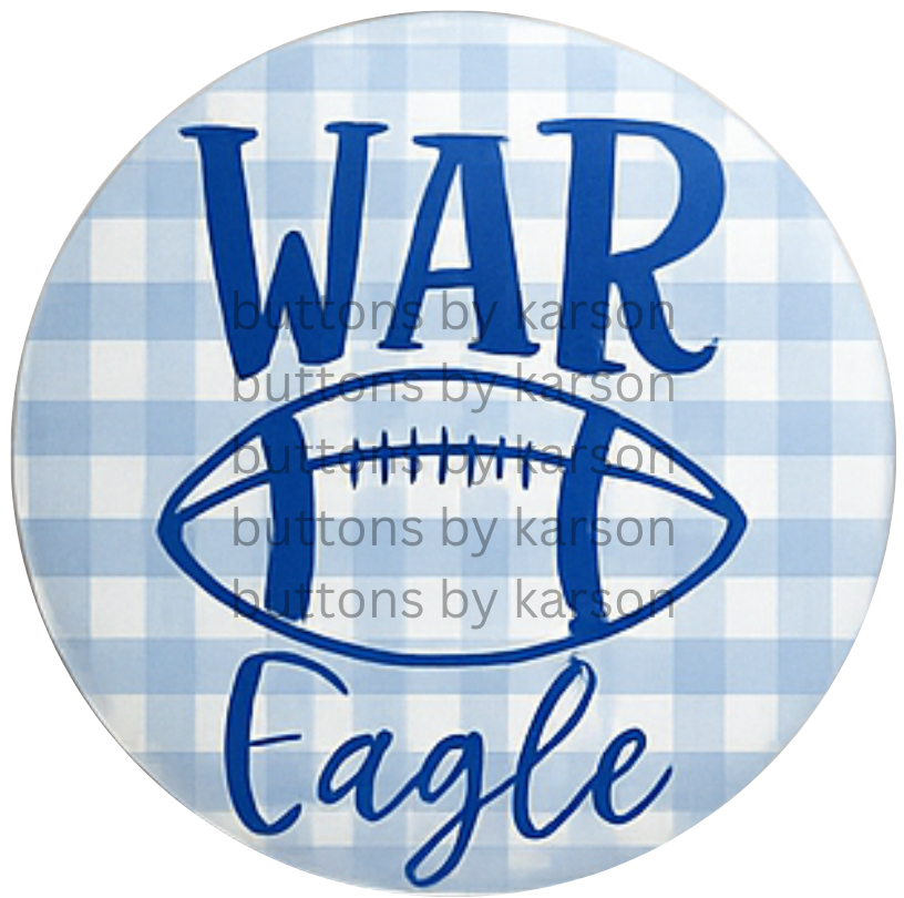 Gingham War Eagle Button