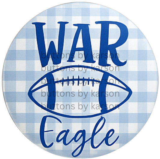 Gingham War Eagle Button