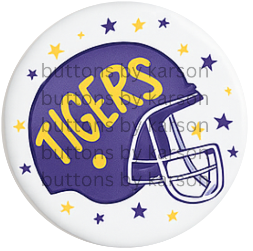 Tigers Cartoon Helmet Button