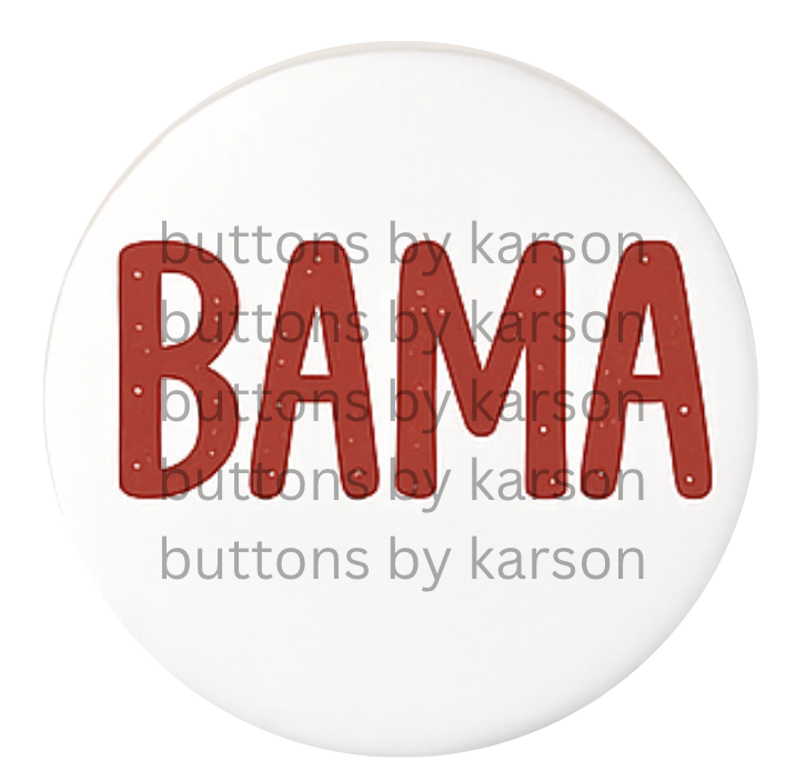 White BAMA Button