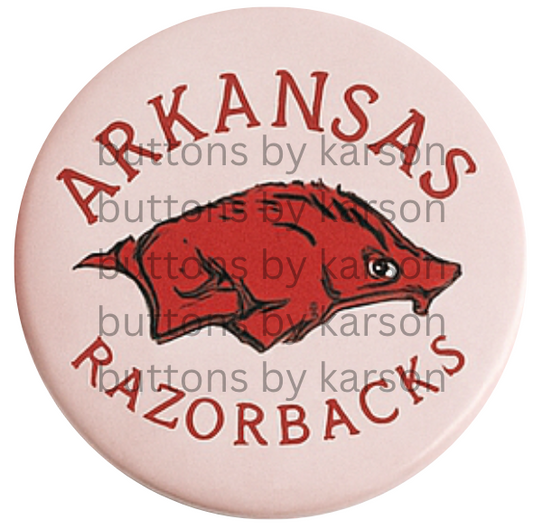 Pink Razorbacks Button