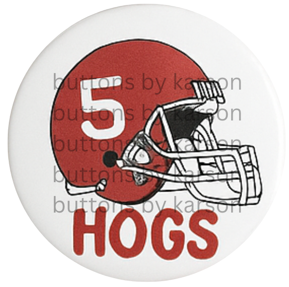 Arkansas Football Helmet Button