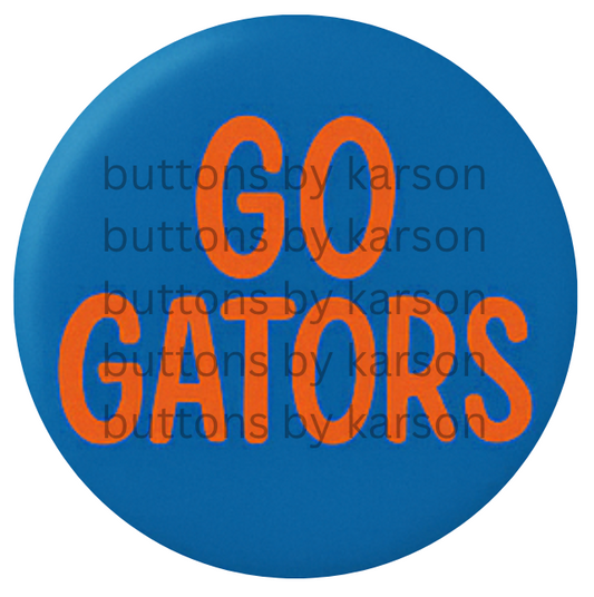 Go Gators Blue and Orange Button