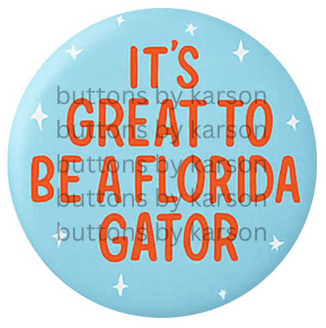Great Day Gator Blue Button