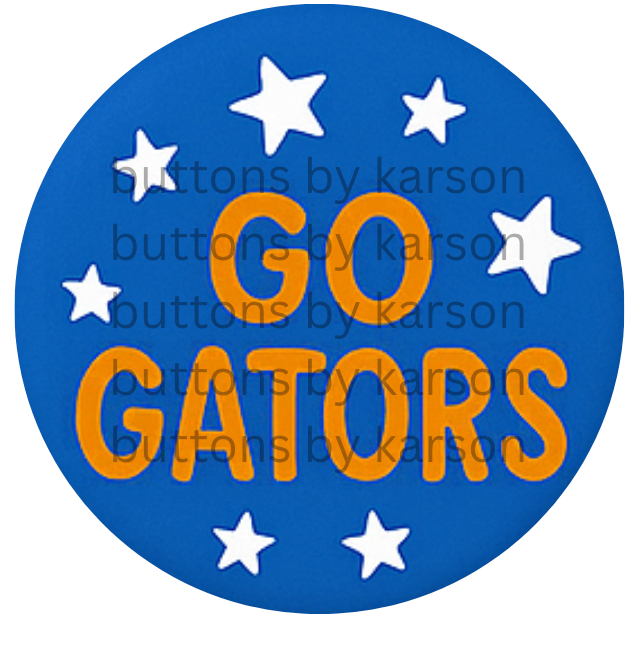 Go Gators Blue Button