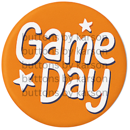 Orange and White Gameday Button