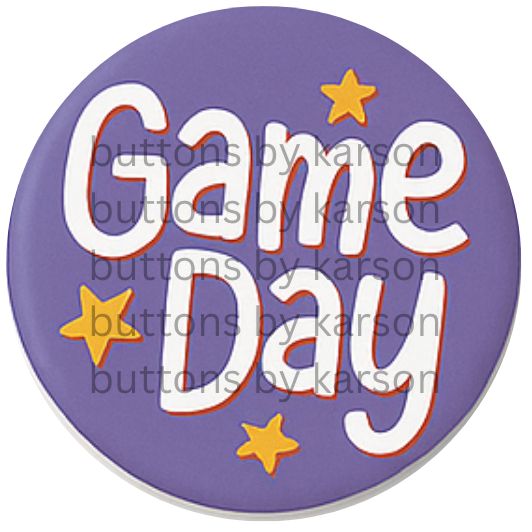 Purple and Yellow Gameday Button