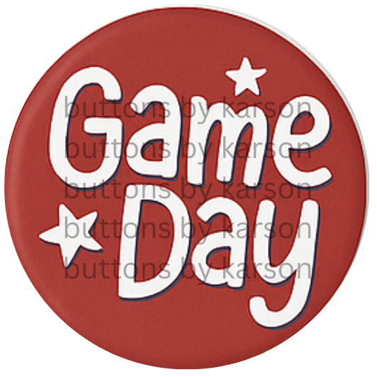 Red, Black, and White Gameday Button
