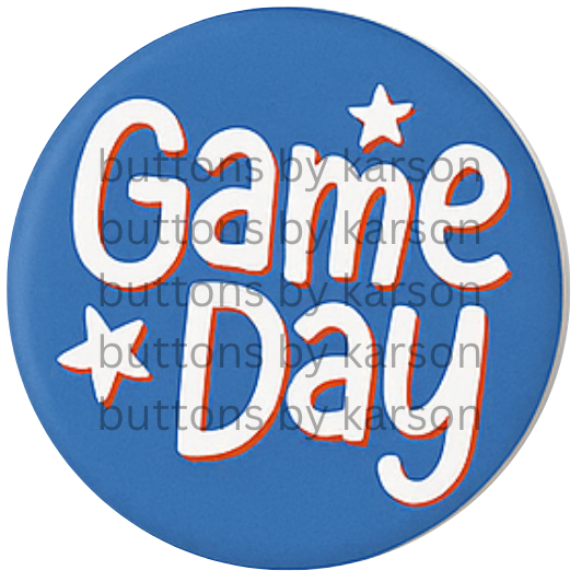 Blue, Red, and White Gameday Button
