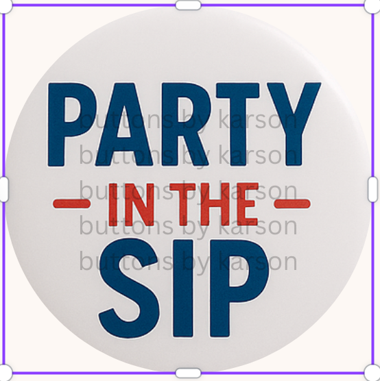 Red and Blue Party in the Sip Button