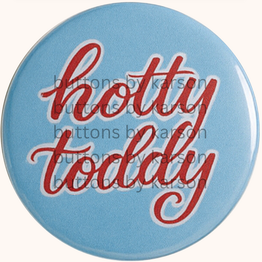 Blue and Red Script Hotty Toddy Buttons