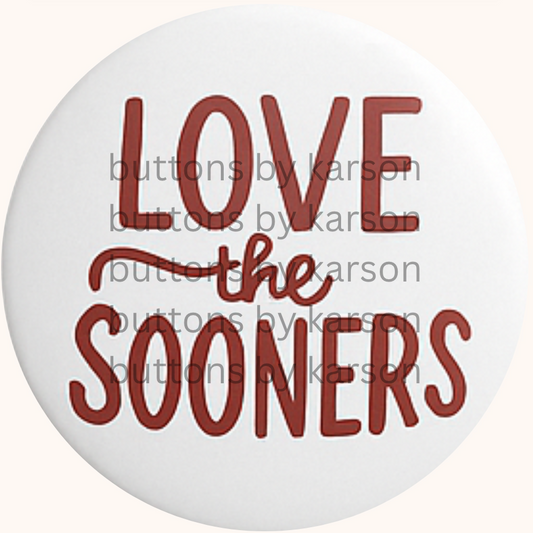 Love the Sooners Button