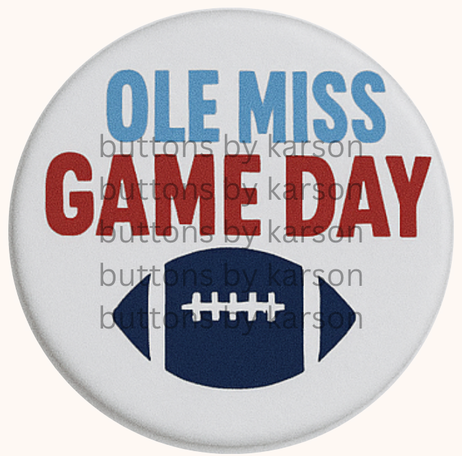 Ole Miss Game Day Button