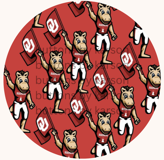 Oklahoma Mascot Button