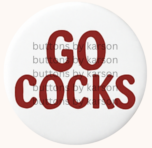 Go Cocks Button