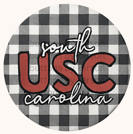 USC Gingham Buttons