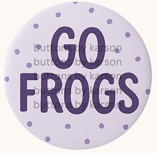 Go Frogs Polka Dot Button