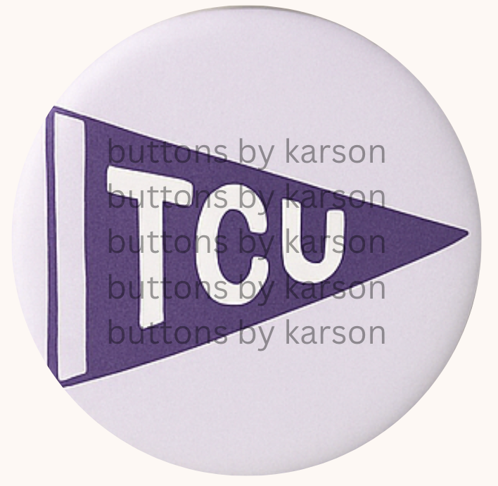TCU Pennant Button