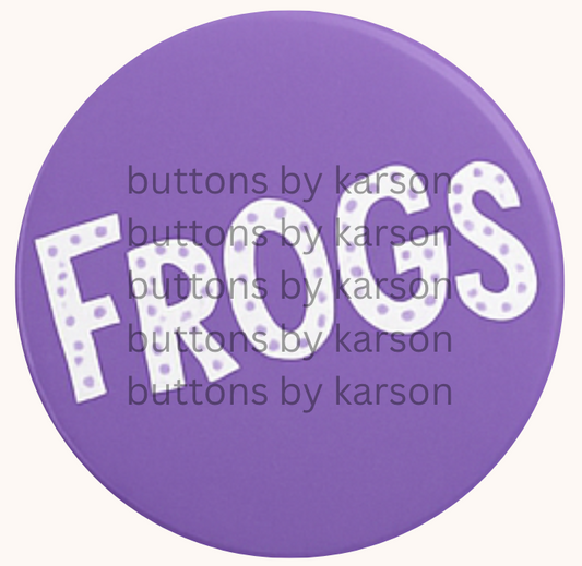 Frogs Block Letter Button