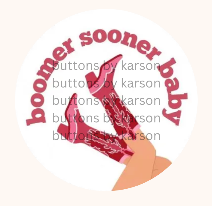 Boomer Sooner Boots Button