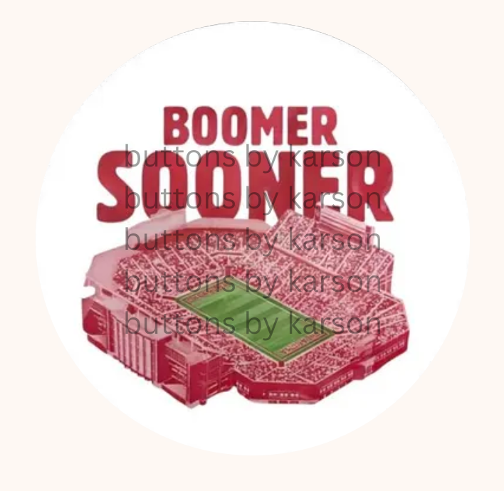 Boomer Sooner Stadium Button