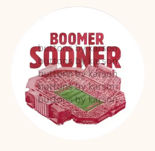 Boomer Sooner Stadium Button