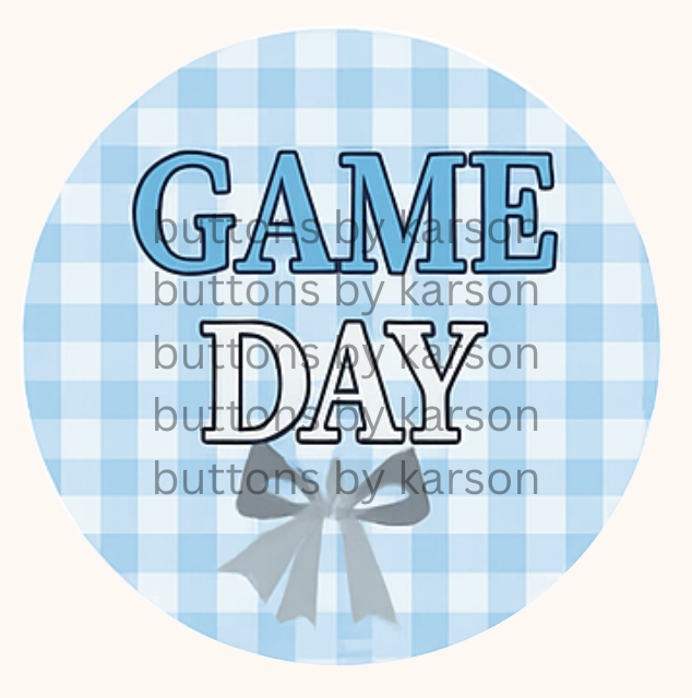 Gingham Gameday Button