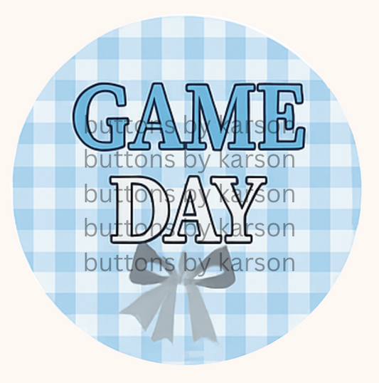 Gingham Gameday Button
