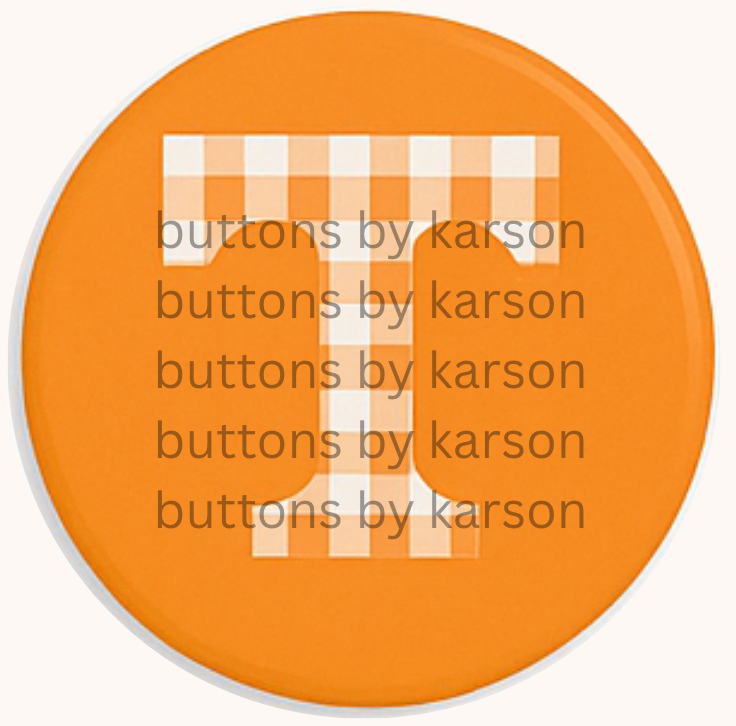 Gingham T Button
