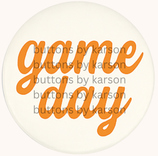 Orange Game Day Button