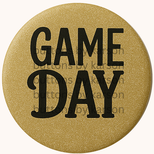 Black and Gold Gameday Button