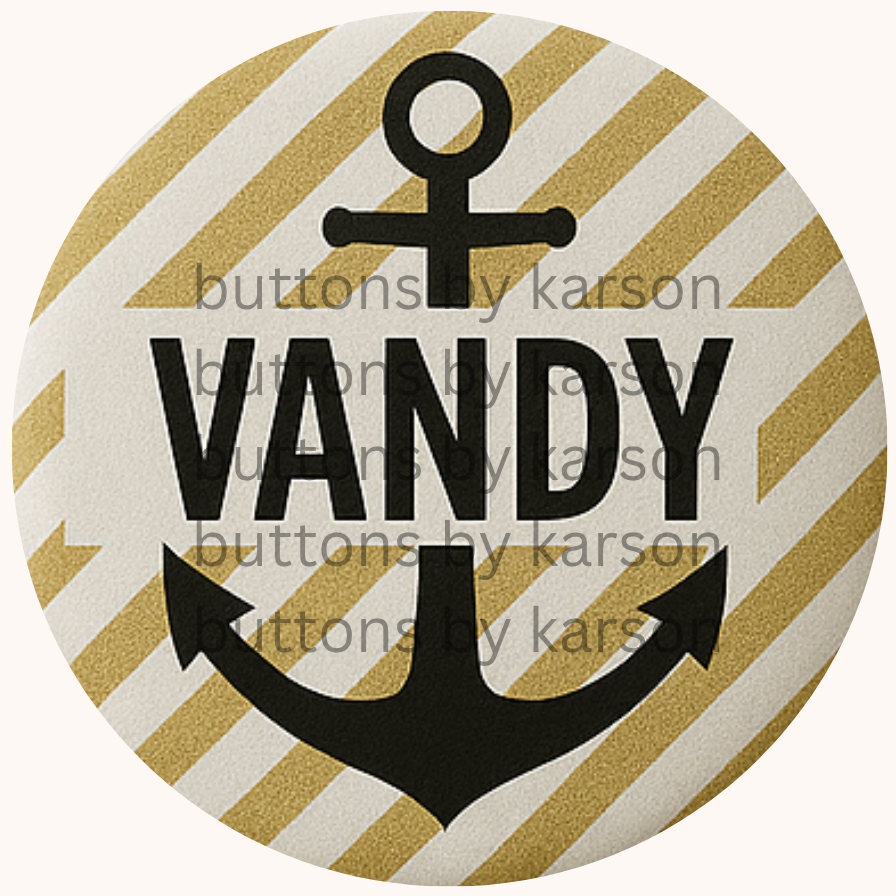 Striped Anchor Vandy Button