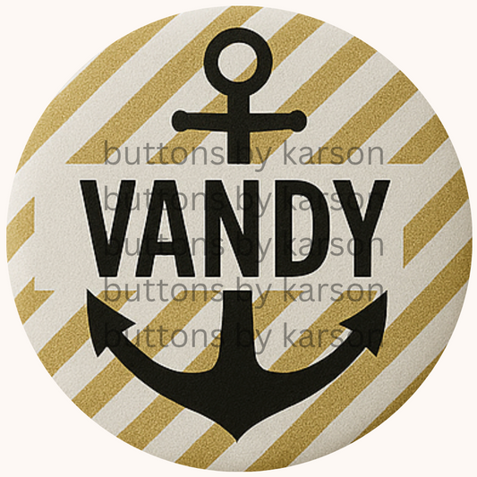 Striped Anchor Vandy Button