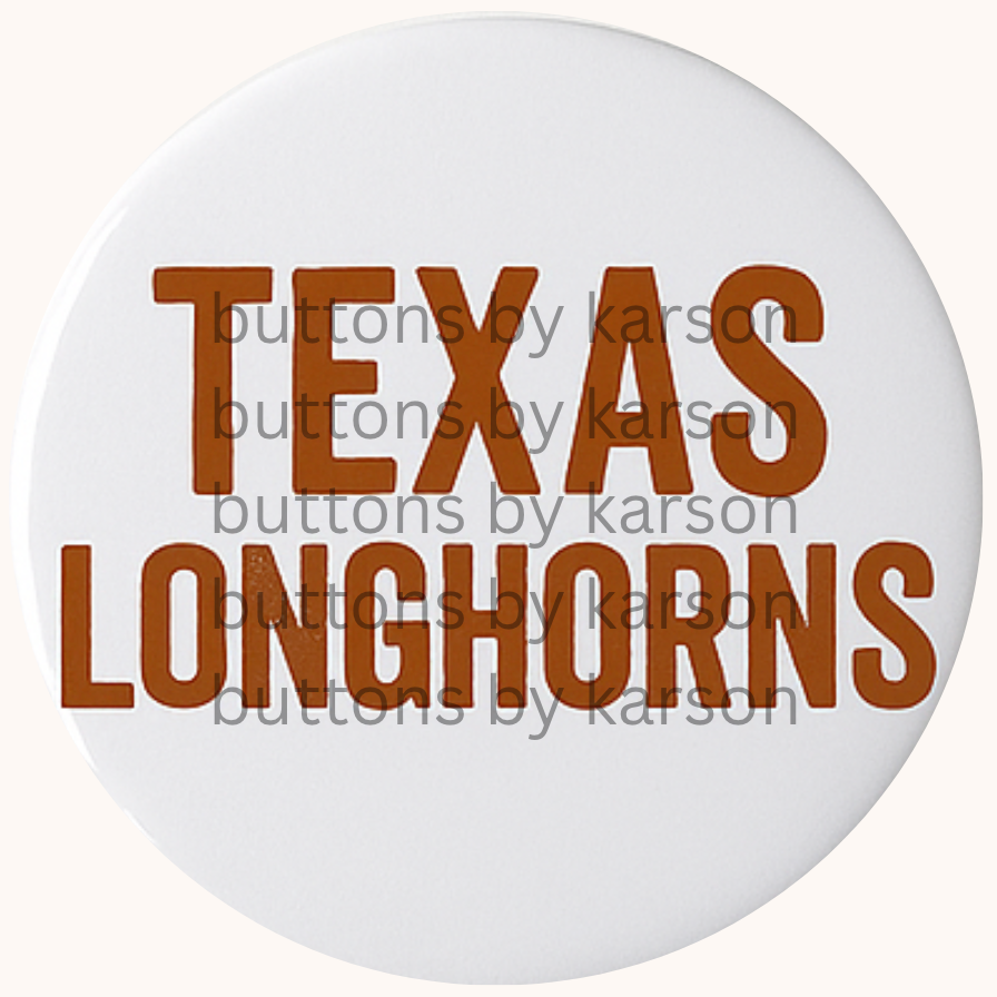 Texas Longhorns Button