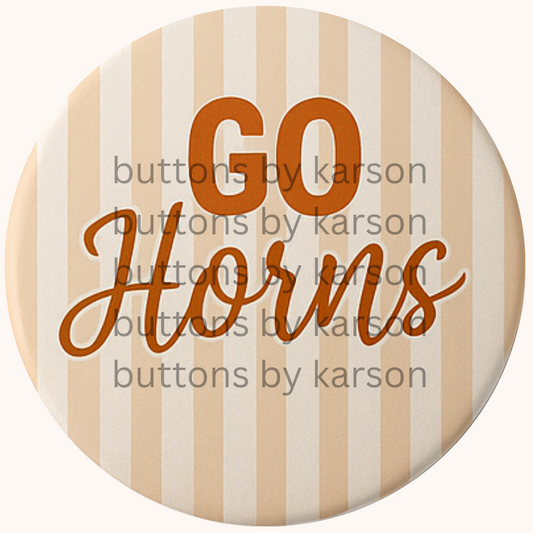 Striped Go Horns Buttob