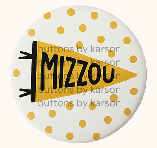 Polka Dot Mizzou Button