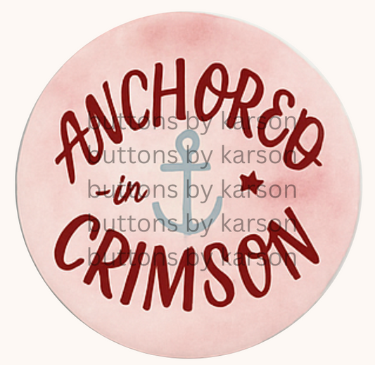 Anchored in Crimson Button