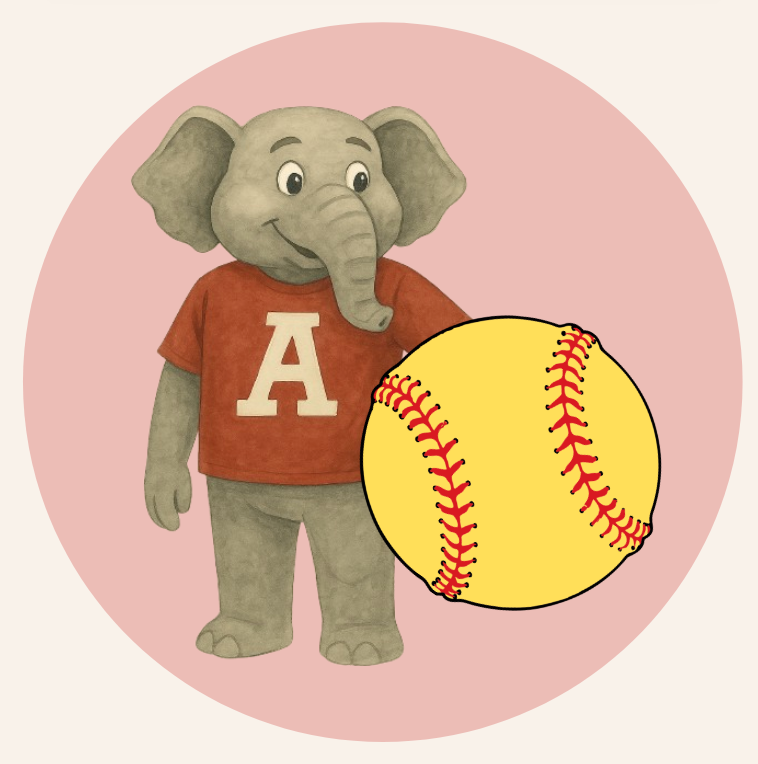 Red Big Al Softball Button