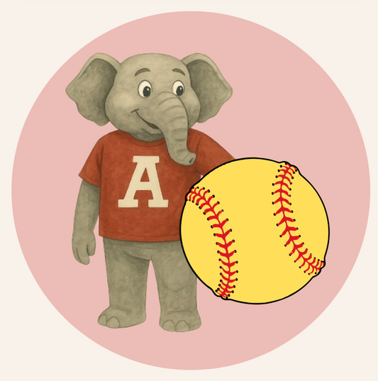 Red Big Al Softball Button