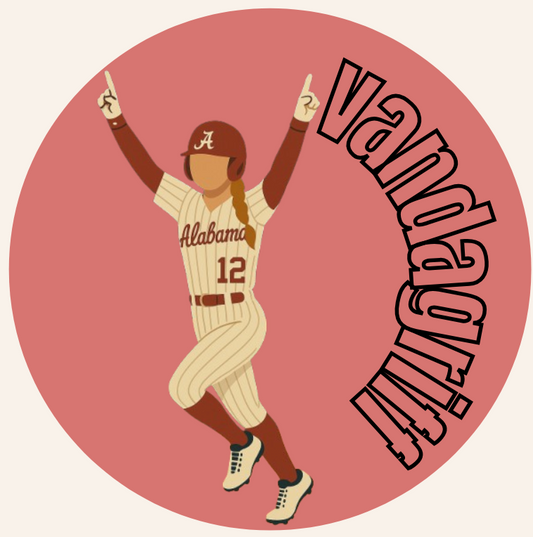 Crimson Outlined Name Button