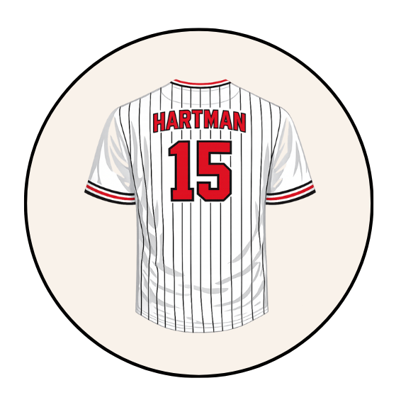 Tan Background Back of Jersey Design