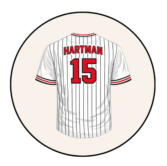 Tan Background Back of Jersey Design